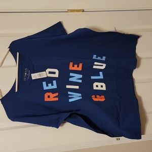 "Red Wine & Blue" shirt, NWT, 2X